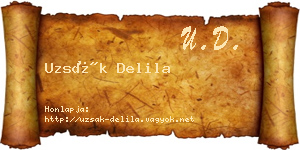 Uzsák Delila névjegykártya